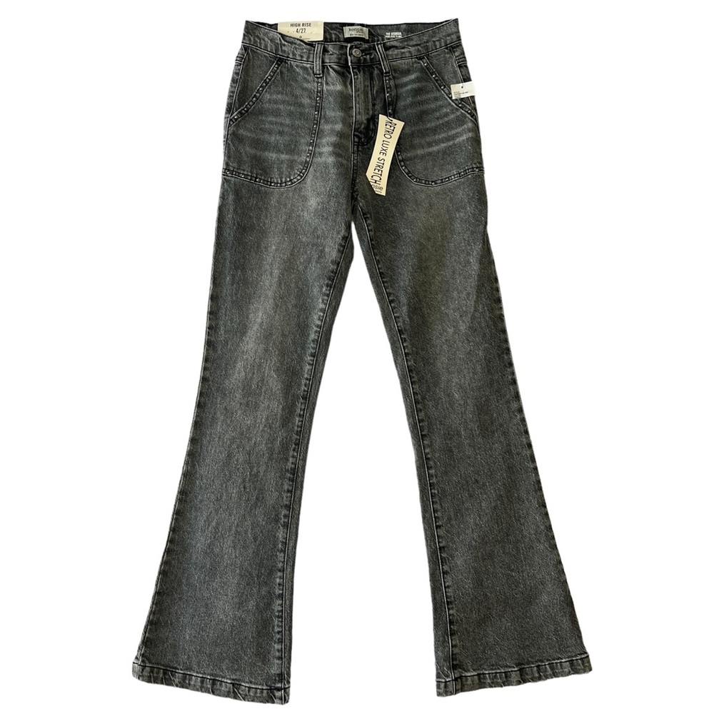 NWT KENSIE ‘THE GEORGIA’ HIGH RISE FLARE IN WASH OUT BLACK